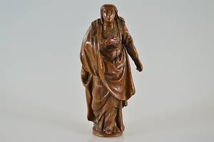  SKULPTUR, Heilige Buchsbaum Barock 17.18.Jh.