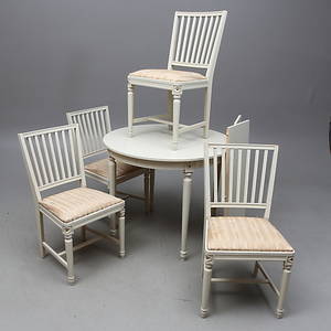  MATSALSGRUPP, 5 delar, gustaviansk stil, 1900-tal.