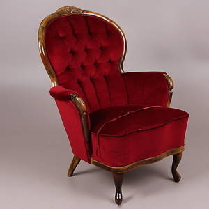  FÅTÖLJ, rokokostil, 1900-tal.