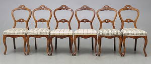  STOLAR 6 st nyrokokostil  1900-talets början.