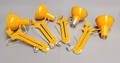 Fire Luxo arkitektlamper i gult metal4