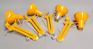 Fire Luxo arkitektlamper i gult metal4