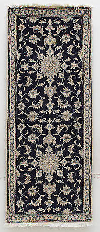  MATTA, Persisk, Nain med silkesinslag, 202 x 80 cm.