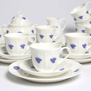  KAFFESERVIS, 38 delar, Blå Blom, Gustavsberg.