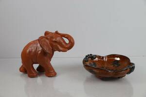 ELEFANT, Upsala-Ekeby, samt skål, Dahl, Gustavsberg