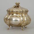  SOCKERSKÅL, silver, rokokostil, 1900-tal.