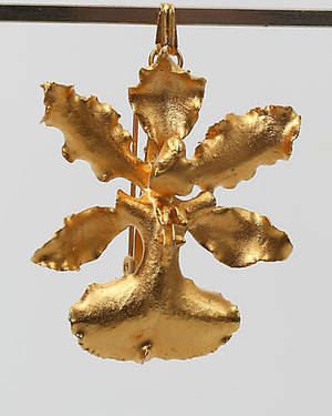  HÄNGEBROSCH, 22 K guldplätering, Flora Danica, Danmark.