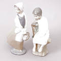  FIGURINER, 2 stycken, Lladro samt Nau.