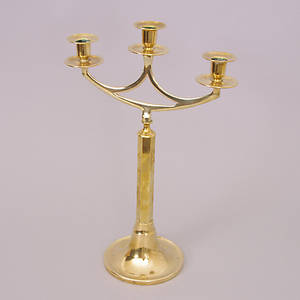  KANDELABER för 3 ljus, mässing, 1900-tal.