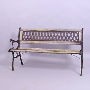  TRÄDGÅRDSSOFFA, metallträ.