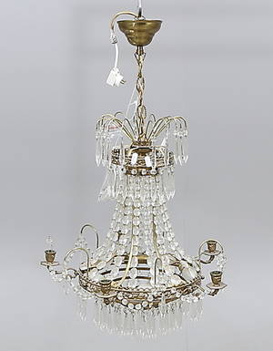 LJUSKRONA, empirstil, 1900-tal, total  höjd ca. 75 cm.