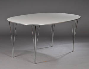 Piet Hein 1905-1996Bruno Mathsson 1907-1988. Superellipse spisebord.
