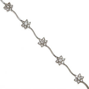  ARMBAND, 18k vitguld med diamanter, 7,3 gram.