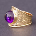  RING, 18K guld med ametist.