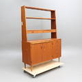  BOKHYLLA, teak, omkring 1900-talets mitt.