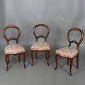  STOLAR i rokokostil, 4 st, 1800-tal.