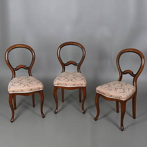 STOLAR i rokokostil, 4 st, 1800-tal.