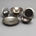  SKÅLAR, 2 st, FAT samt RAMAR, 2 st, silver. Vikt utan ramar 610 gram.