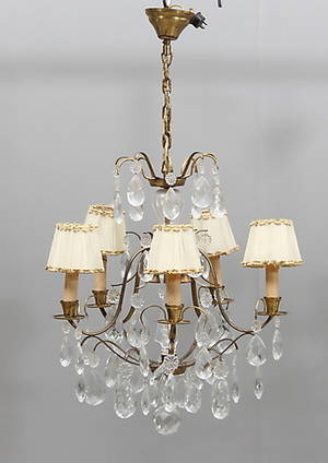  LJUSKRONA, 5 ljusarmar, rokokostil, 1900-tal.