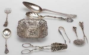 PARTI SILVER, 9 delar, ca 278 gram.