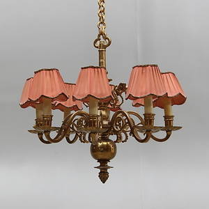  LJUSKRONA, 8 st ljusarmar, barockstil, 1900-tal.