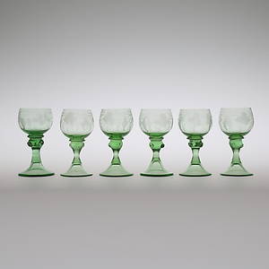 REMMARE, 6 st snarlika, glas, 1900-tal.