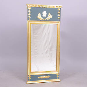 SPEGEL, förgylld, gustaviansk stil, 1900-tal.