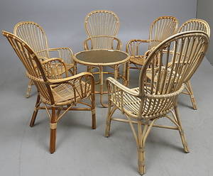  TRÄDGÅRDSBORD, 7 delar, 1900-tal.
