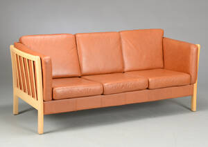 Tre pers. sofa af læder