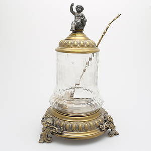  BÅLSKÅL, glasnysilver, 181900-tal.