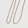  HALSKEDJOR, 2 st, 14k guld, vikt ca 7,2 gr.