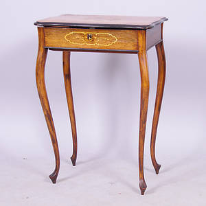  SYBORD, svartmålade detaljer med intarsia, mahogny, rokokostil.