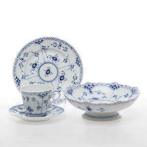  KAFFESERVISDELAR, 13 delar, porslin, Musselmalet, Royal Copenhagen.