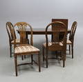  MATSALSGRUPP, 5 delar, gustaviansk stil, Axett, 1900-tal.