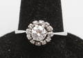  VITGULDSRING, 18k guld, med briljantslipad diamant ca 0.68 ct.