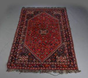 Afghansk tæppe, uld på uld, 250x174cm