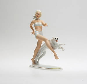  FIGURIN, Porslin, Schaubach kunst, Tyskland.