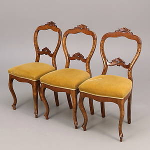  STOLAR 3 st, nyrokoko, 1800-talets slut.