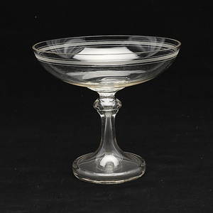  SKÅL på fot, glas, Rydbergsslipning, 1900-talets första hälft.