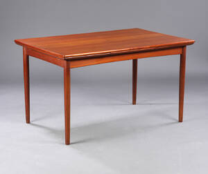 Spisebord af teaktræ med hollandsk udtræk, 1960erne