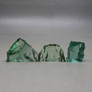  GLASBLOCK, 3 st, Vicke Lindstrand, Kosta.