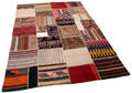 Handknuten persisk matta, patchwork 218 x 170 cm