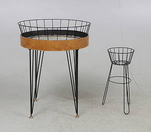  BLOMUPPSATSER, 2 st, 195060-tal.