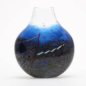 VAS, glas, Satellite, Bertil Vallien, Kosta Boda, signerad.