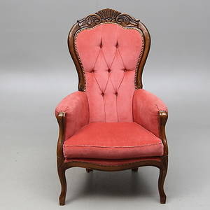 FÅTÖLJ, rokokostil, 1900-tal.