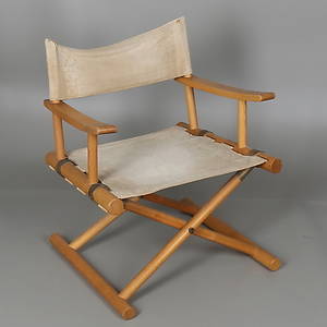  REGISSÖRSSTOL i bok och canvas, Nordiska kompaniet, 1900-talets mitt.