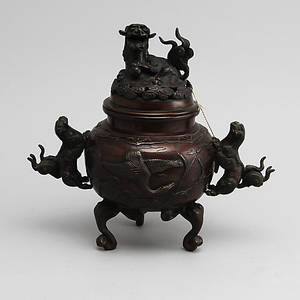  RÖKELSEKAR, brons, Japan 1800-tal.