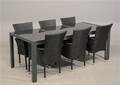 Havemøbelsæt, Seks armstole samt bord med granitplader 