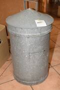 Asktunna med lock, diam 40 cm, H 70 cm