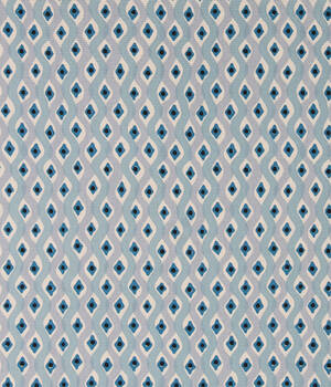 Tyg, Stig Lindberg, Mitt i prick, blåblå, bomull, 6,5 m